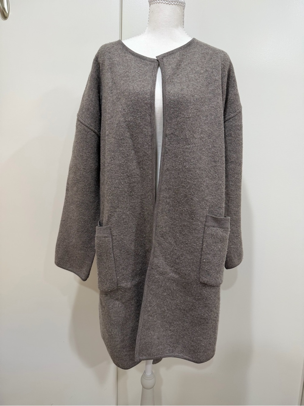 Madewell Heather Gray Open-Front Cardigan